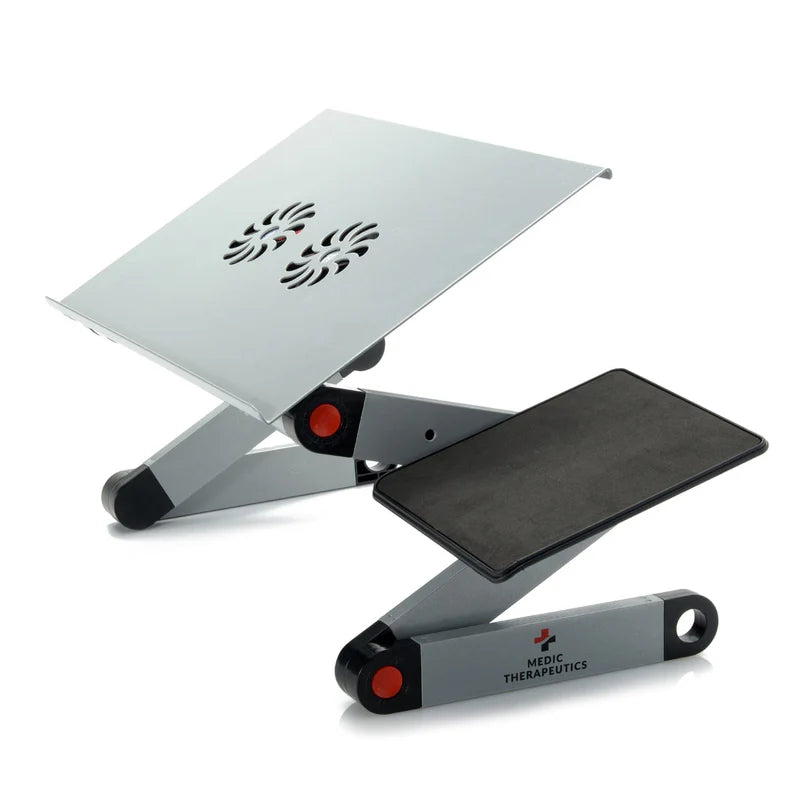 Medic Therapeutics Adjustable Laptop Desk With Cooling Pad & Mouse Pad