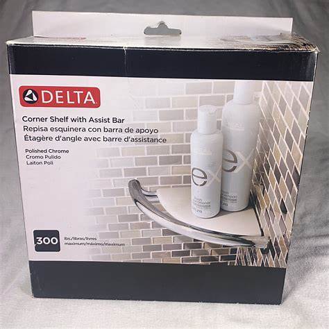 Delta Faucet DF702PC Corner Shelf with Assist Bar