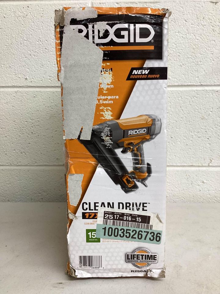 RIDGID Pneumatic 15-Gauge 2-1/2 in. Angled Finish Nailer