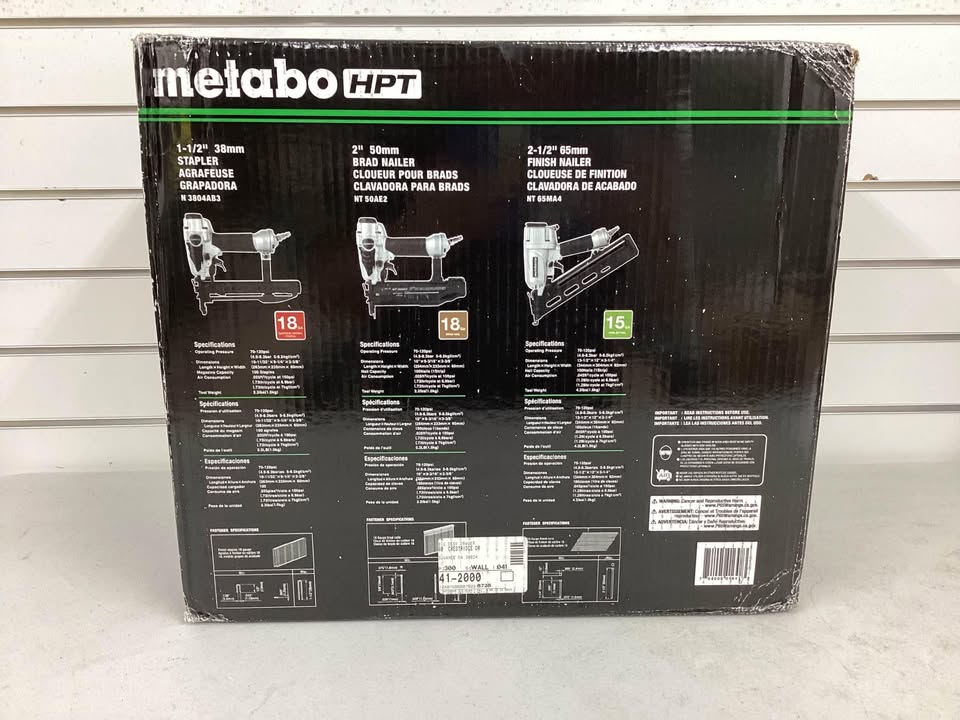 Metabo HPT Pneumatic 3-Tool Finish/Trim Nailers Combo Kit