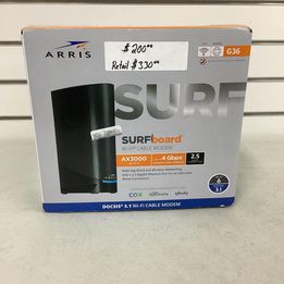 ARRIS (G36) - Cable Modem Router Combo - Fast DOCSIS 3.1 Multi-Gigabit WiFi 6 (AX3000)