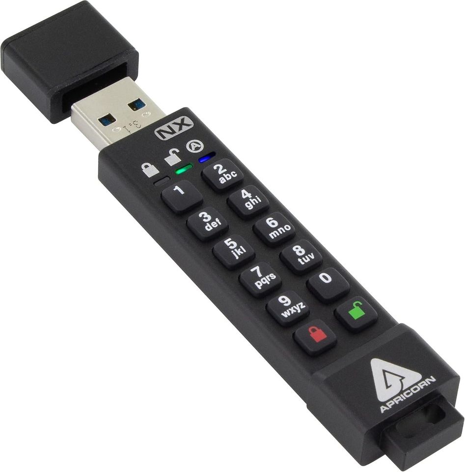 Apricorn Aegis Secure Key 64GB 256-bit Encrypted USB 3.0 Flash Drive