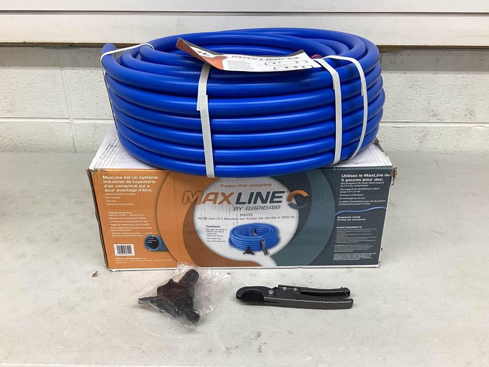 RapidAir 3/4in. MaxLine Compressed Air Piping, 100ft. Roll of HDPE/Aluminum Core Tubing