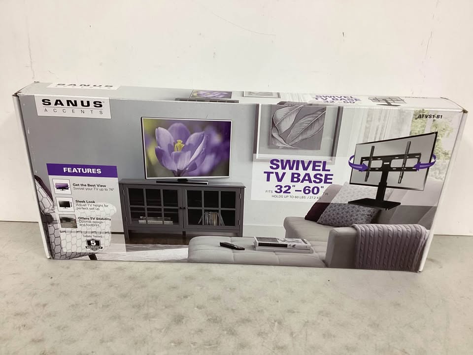 Sanus - Premium Swivel TV Base for Most 32 inch - 60 inch TVS - Black