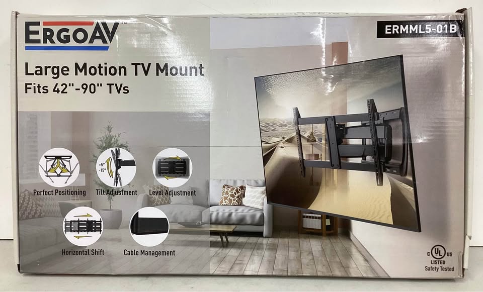 ErgoAV Large Motion TV Mount 42"- 90"TVs