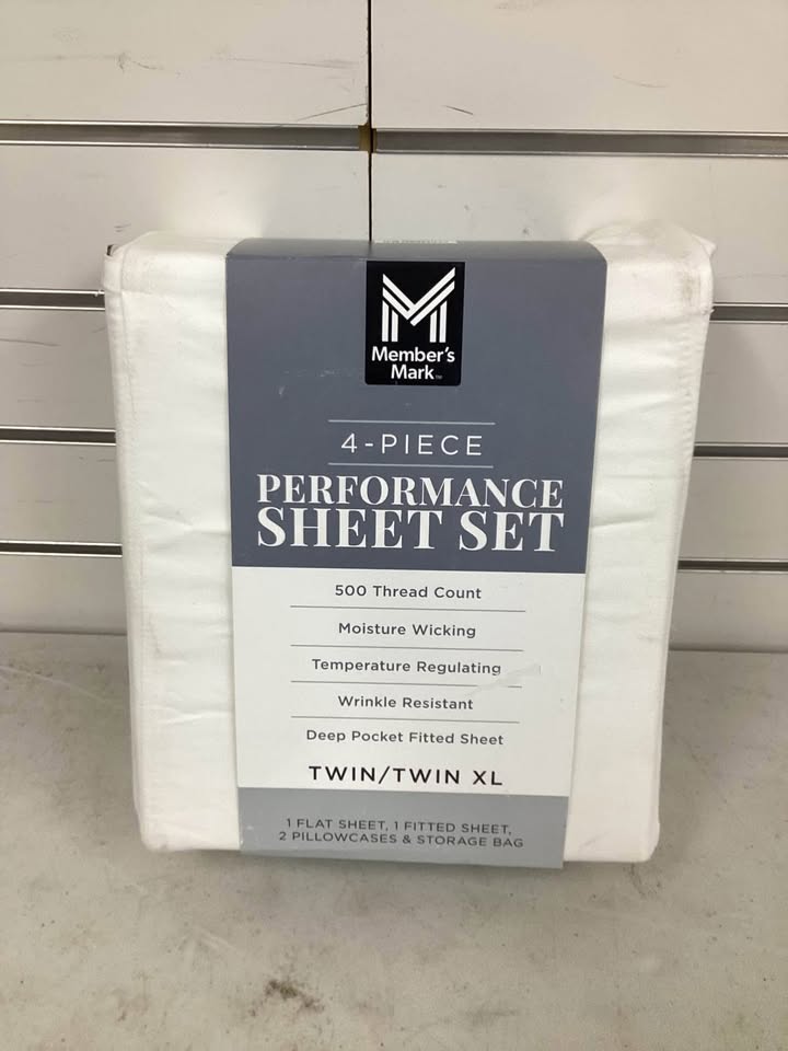 Member's Mark 500 Thread Count Performance Solid Sheet Set Twin/TwinXL