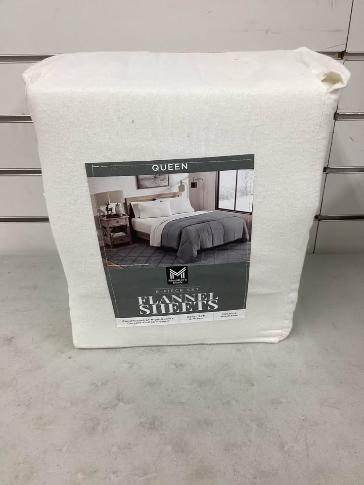 Member's Mark Flannel Sheet Set Queen Size Ivory