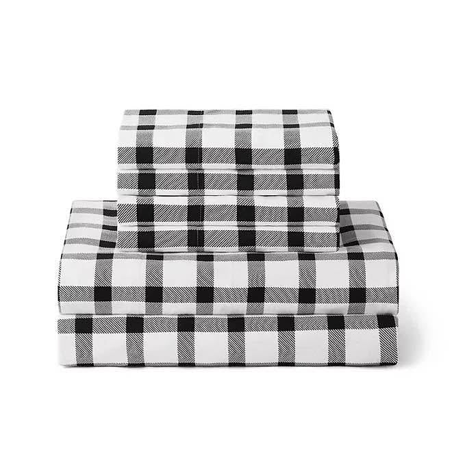 Member's Mark Flannel Sheet Set Queen Size Sebastian Plaid