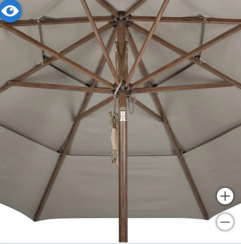 Proshade 11ft Wood-Look Collar Tilt Aluminum Umbrella