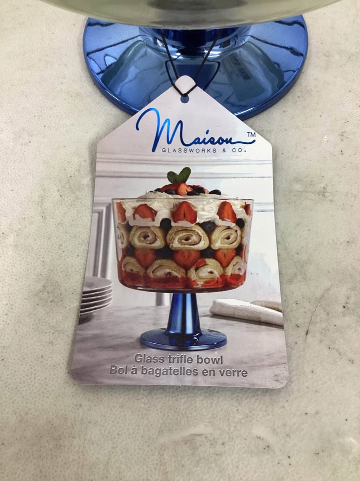 Maison Glassworks and Co. Glass Trifle Bowl