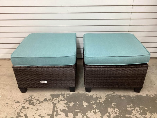 Wicker King Outdoor Ottoman Set