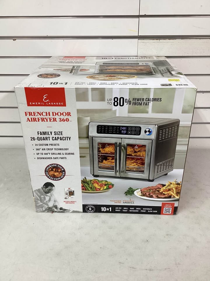Emeril Lagasse 10-in-1 Stainless Steel French Door AirFryer 360 Combo