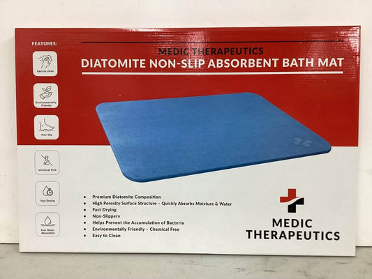 WHITE 24" x 15" Diatomite Non-Slip Quick Dry Absorbent Floor Mat