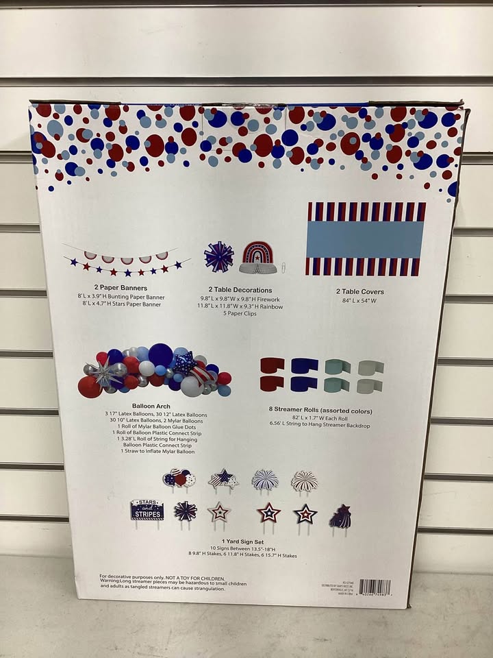 Stars and Stripes Patriotic Party Decorating Kit