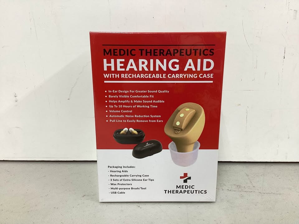 Medic Therapeutics Invisible Fit Hearing Aids w/ Charging Case