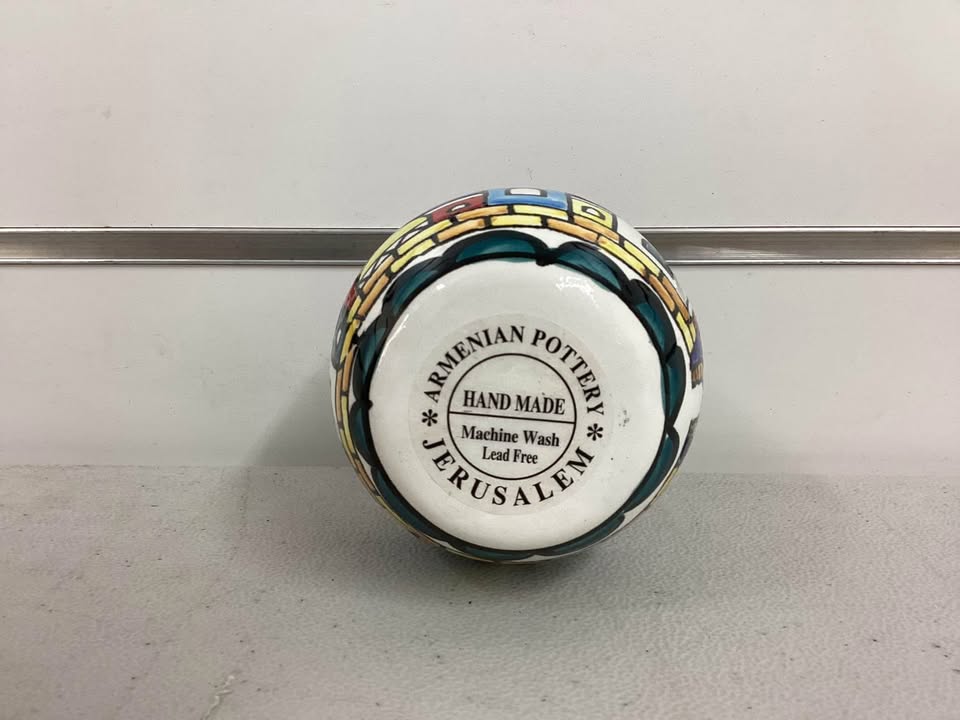 Armenian Ceramic Pomegranate with Jerusalem Design 4”