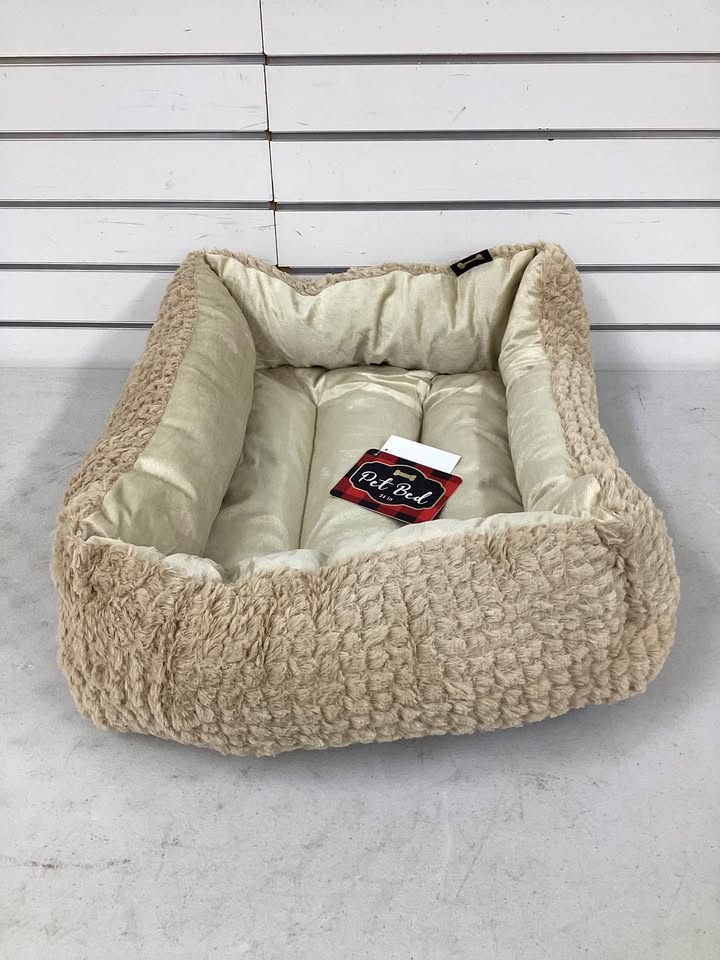 Woof Plush Textured Pet Bed