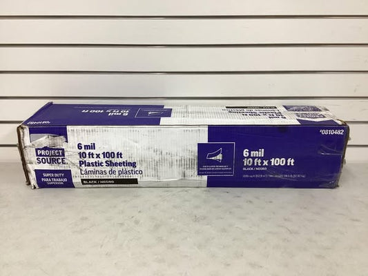 Project Source 10-ft x 100-ft Black 6-mil Professional Construction Film