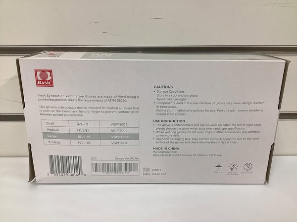 Basic Vinyl Synthetic Exam Gloves