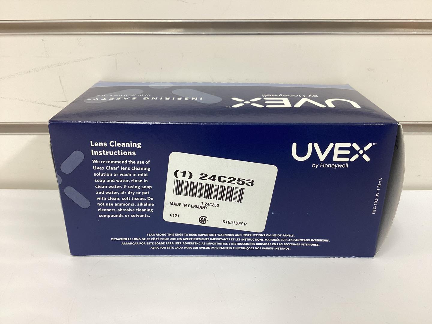 Uvex Carbon Vision Impact Chemical Splash Goggles, Gray Lens, Uvex Headband - S1651DF