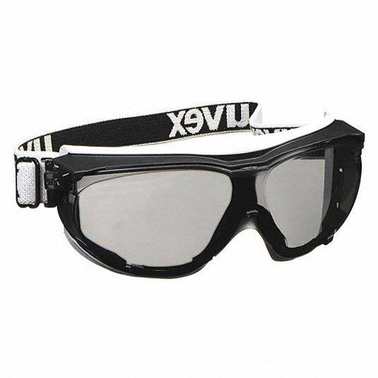 Uvex Carbon Vision Impact Chemical Splash Goggles, Gray Lens, Uvex Headband - S1651DF