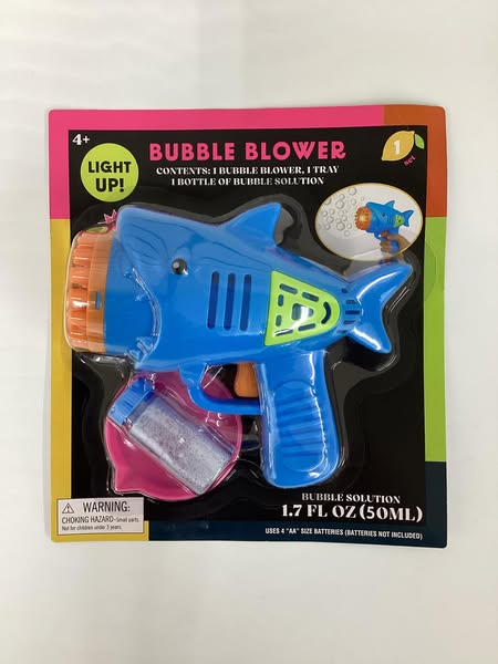Light Up Shark Bubble Blower