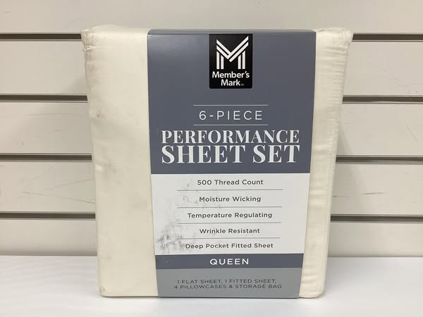 Member's Mark Queen Size Performance 500-Thread-Count Solid Sheet Set