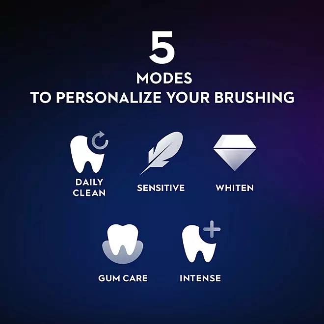 Oral-B iO Series 7 Electric Toothbrush, Black Onyx and Purple Amethyst, 2 pk., 4 Brush Heads