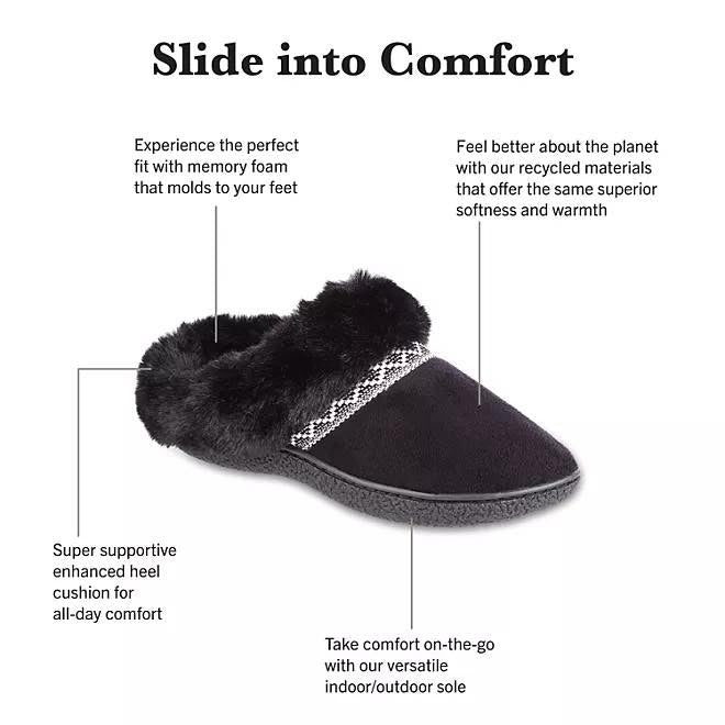 Isotoner Women’s Classic Comfort Hoodback SlipperSize L (8.5-9)