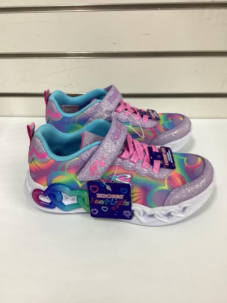 Brand New Skechers Girls' Infinite Heart Lights Sneaker Size 3