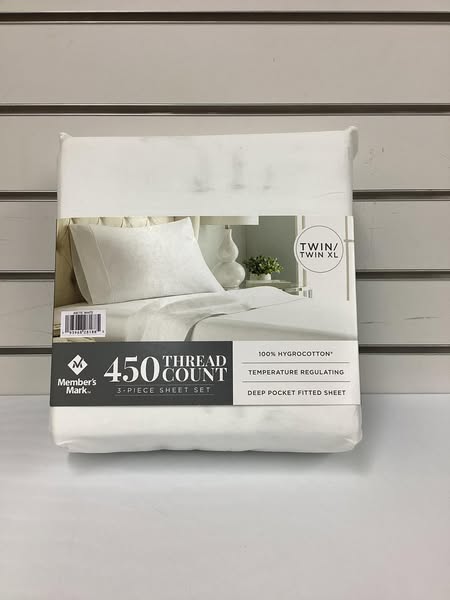 Member's Mark 450-Thread-Count Arctic White Sheet Set Size - Twin/Twin XL