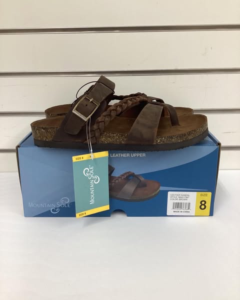 Mountain Sole Women's Leather Footbed Sandal Size 8