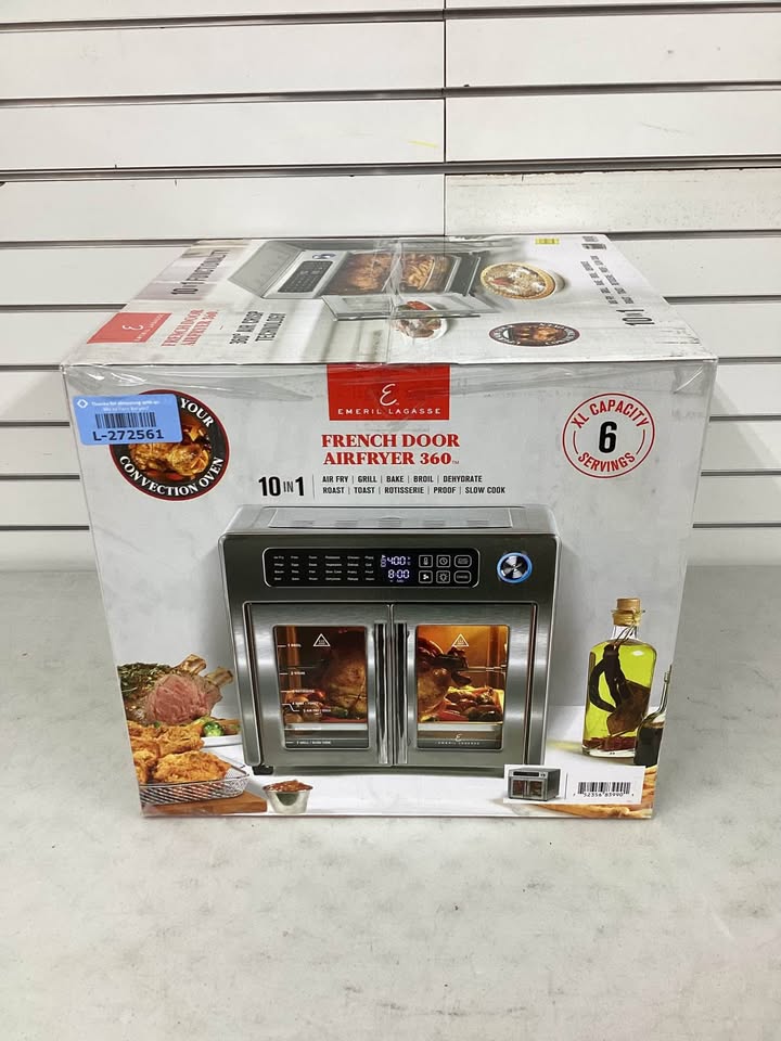 Emeril Lagasse 10-in-1 Stainless Steel French Door AirFryer 360 Combo