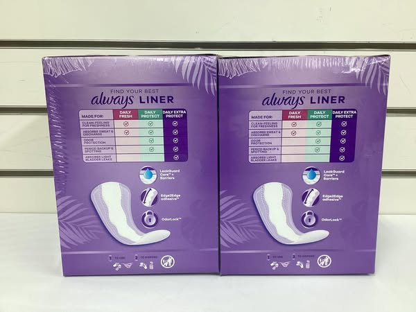 Always Anti-Bunch Xtra Protection Daily Liners, Unscented, Long, 200 ct.