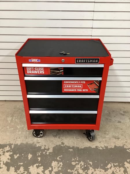Craftsman 26-Inches W x 34-Inches H 4 -Drawer Steel Rolling Tool Cabinet
