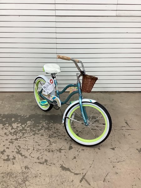 Huffy Panama Jack Girl's Beach Cruiser Bike, Pool Blue, 20 inch