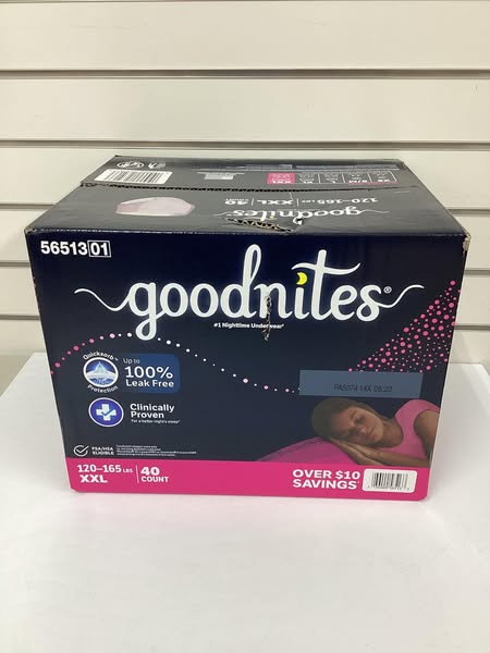 Goodnites Nighttime Bedwetting Underwear for Girls Size XXL 40 ct.