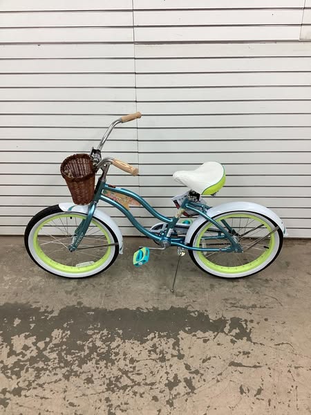Huffy Panama Jack Girl's Beach Cruiser Bike, Pool Blue, 20 inch