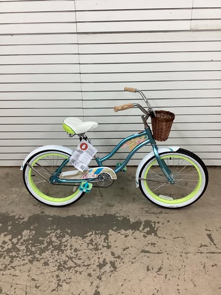 Huffy Panama Jack Girl's Beach Cruiser Bike, Pool Blue, 20 inch