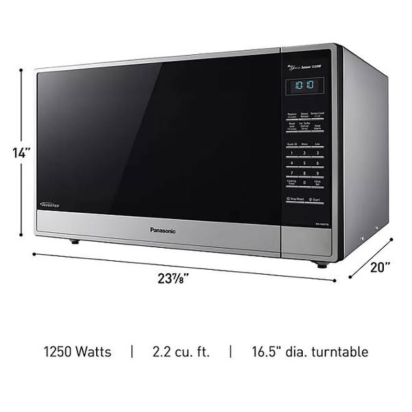 Panasonic 2.2 cu. ft. Stainless Steel 1250W Microwave Oven With Inverter Technology