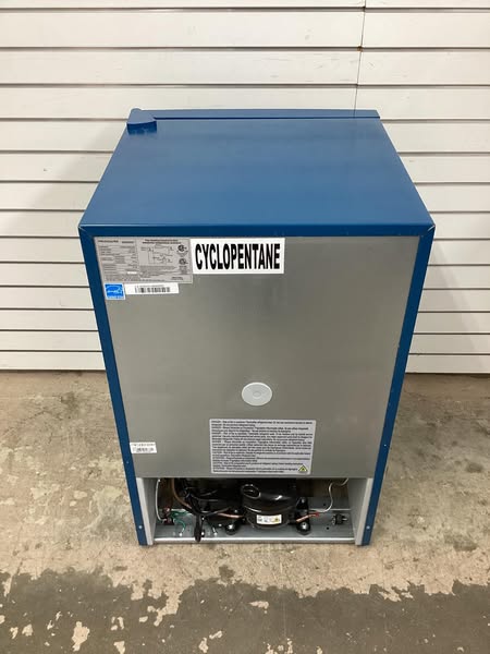Frigidaire 4.5 cu. ft. Mini Refrigerator in Retro Bar Style Fridge with Side Bottle Opener in Blue