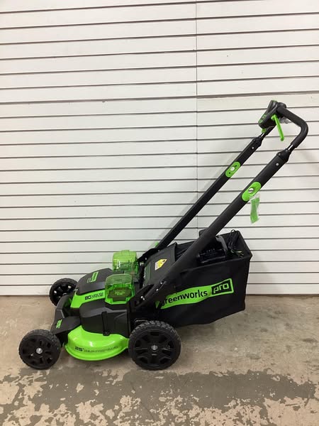 Greenworks 80-volt, 25-in Self Propelled Battery Walk Mower with (2) 2.5 Ah Batteries & Charger Included