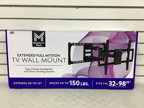 Member's Mark Full Motion TV Wall Mount, 32"- 98" TVs