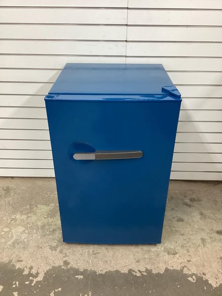 Frigidaire 4.5 cu. ft. Mini Refrigerator in Retro Bar Style Fridge with Side Bottle Opener in Blue