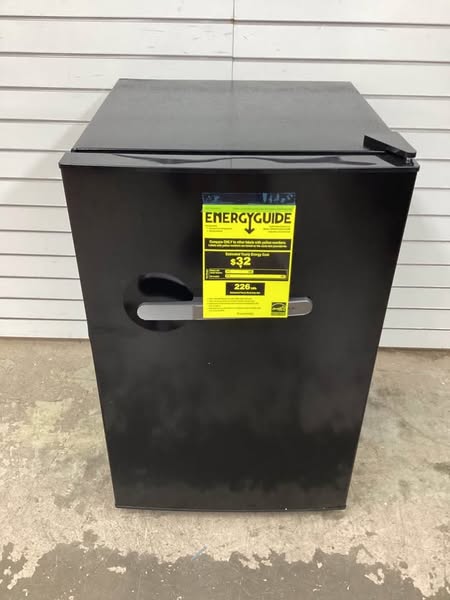 Frigidaire 4.5cu. ft. Mini Refrigerator in Retro Bar Style Fridge with Side Bottle Opener in Black Color