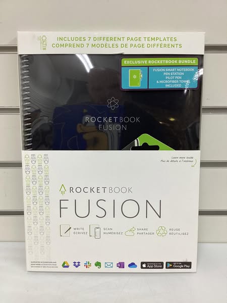 Rocketbook Fusion 8.5" x 11" Notebook and Pen Station Bundle