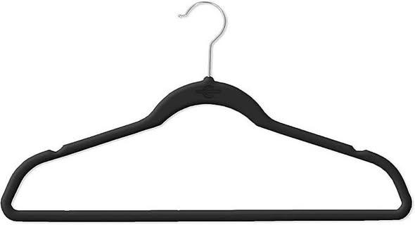 Member's Mark Elite-Quality Black Velvet Hangers with Chrome Hooks (Pack of 50)