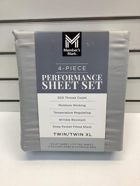 Member's Mark Performance 500-Thread-Count Solid Sheet Set Twin/Twin XL