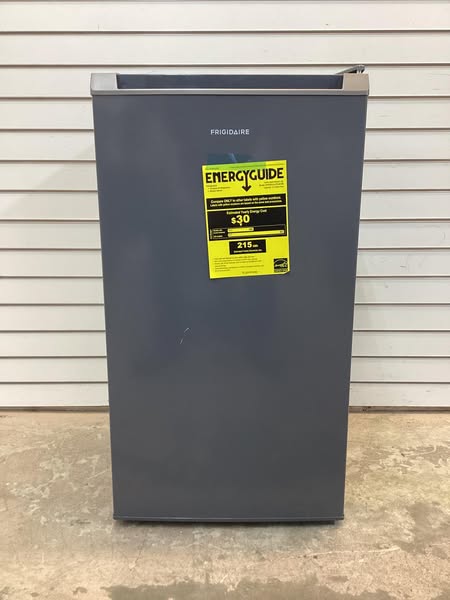 Frigidaire 3.2 cu. ft. Sleek Mini Refrigerator in Gray with Recessed Handle and Reversible Door