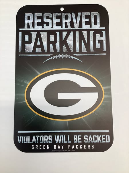 Green Bay Packers Reserved Parking Sign